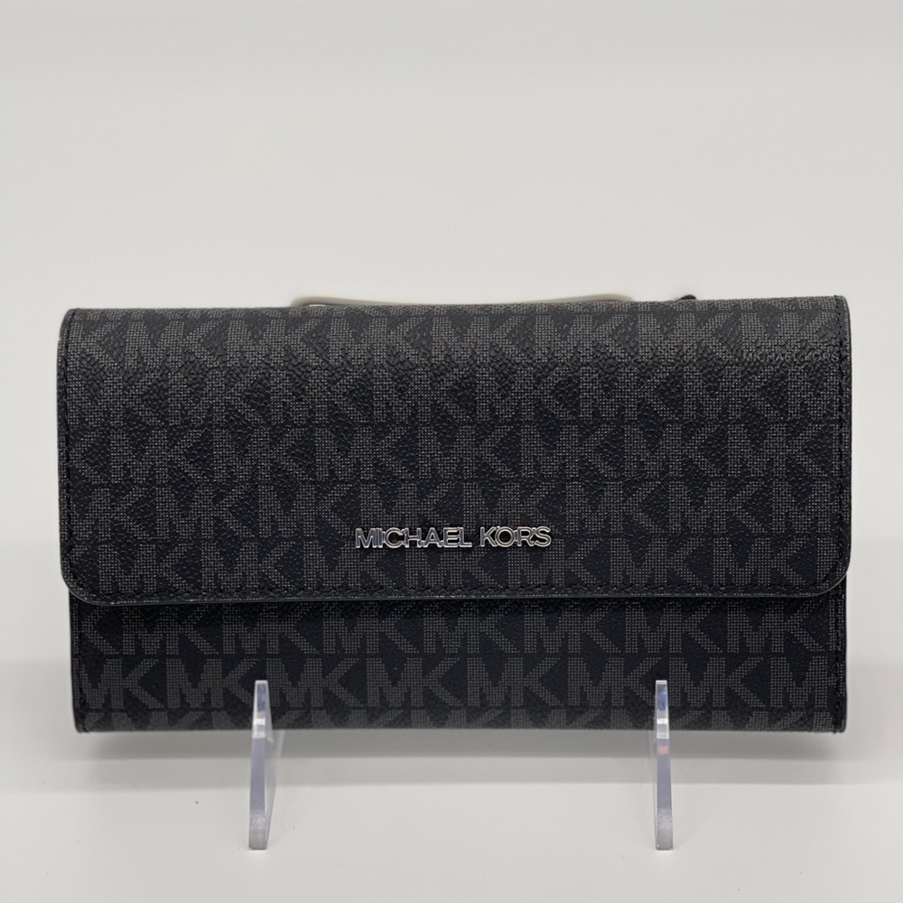Michael Kors Jet Set Travel LG Trifold Blk… - Picture 2 of 9